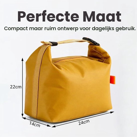 Koeltas voor Lunch en Picknick, Kleine Thermotas, Waterdichte en Lekvrije Isolatie Tas voor Werk en School — afbeelding 3