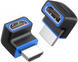 2x 8K HDMI 2.1 Hoek Adapter 48Gbps 270 Graden