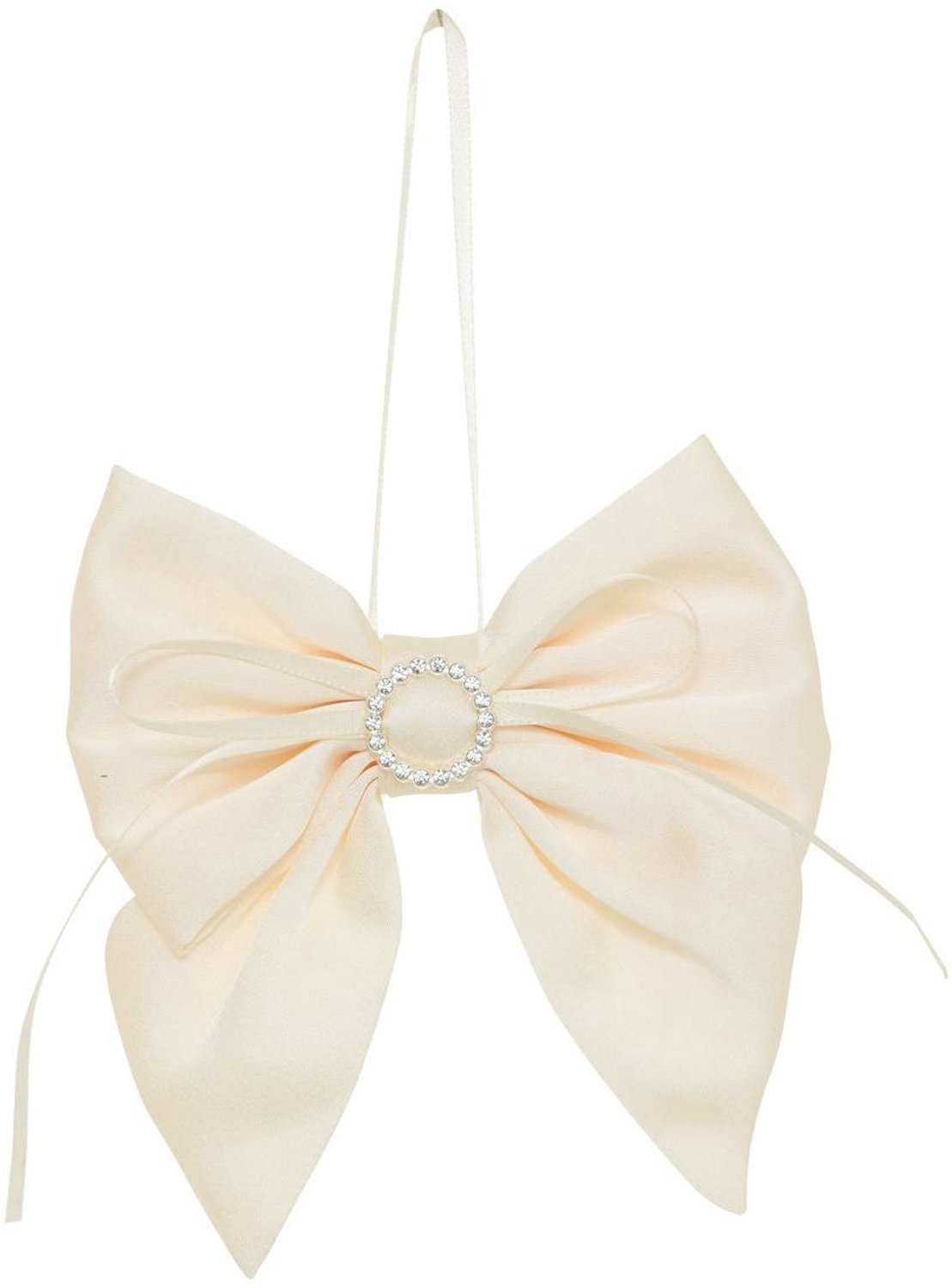 Feeric lights & Christmas Kerstboomversiering met knoop, beige satijn, 10 cm