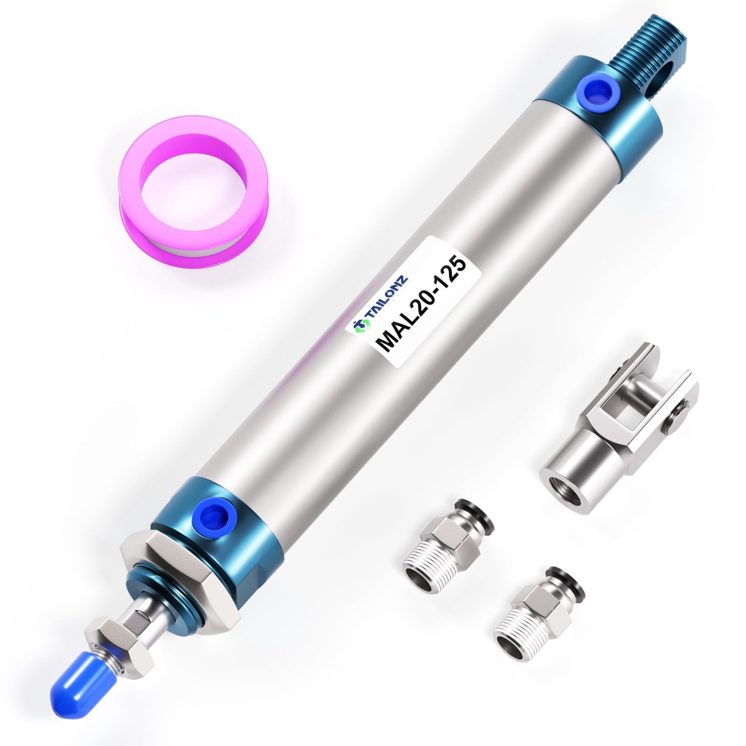 Pneumatische Cilinder met Y-verbinding en Fittingen