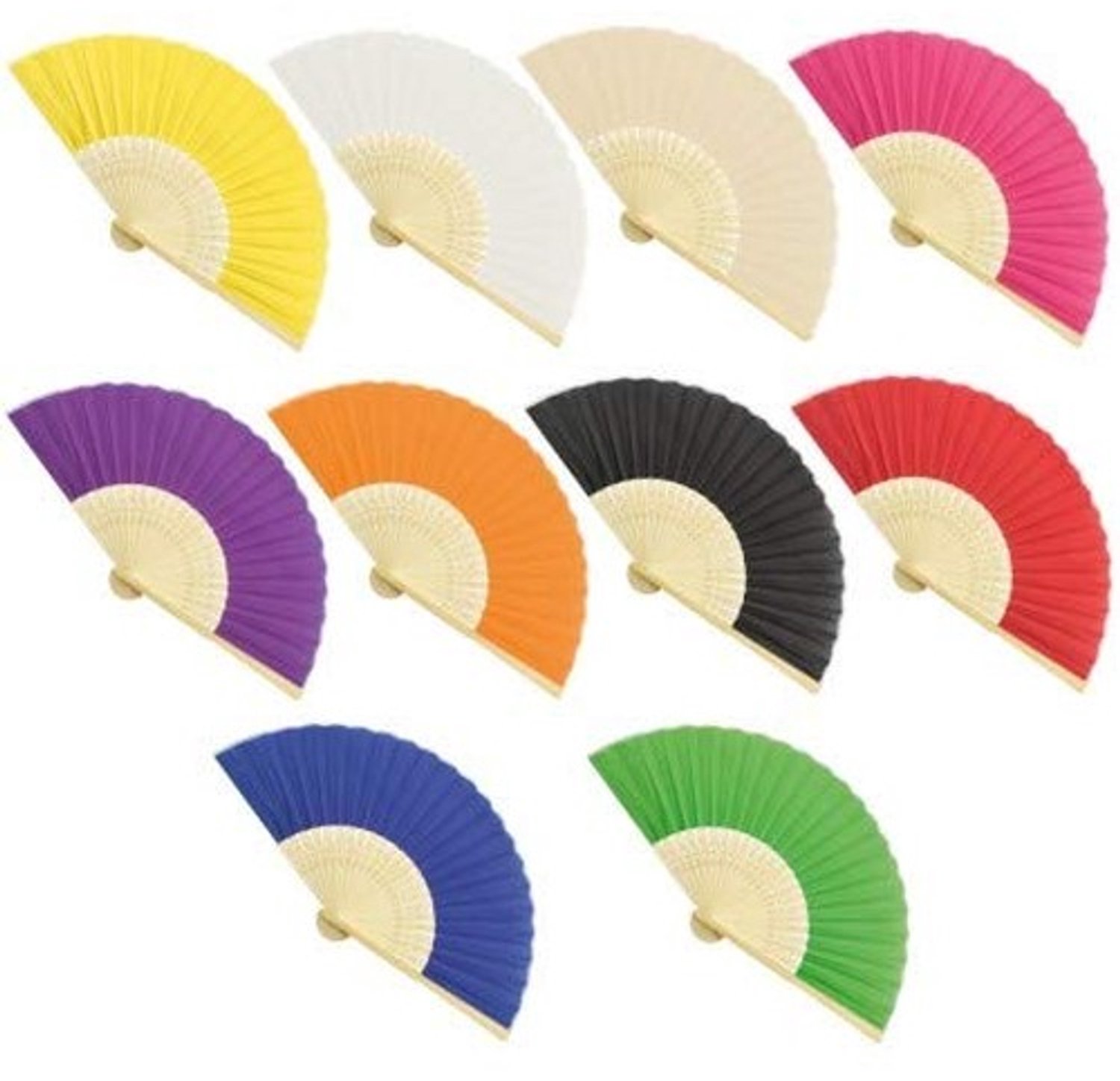 Set van 50 Bamboe Vakken in Diverse Kleuren