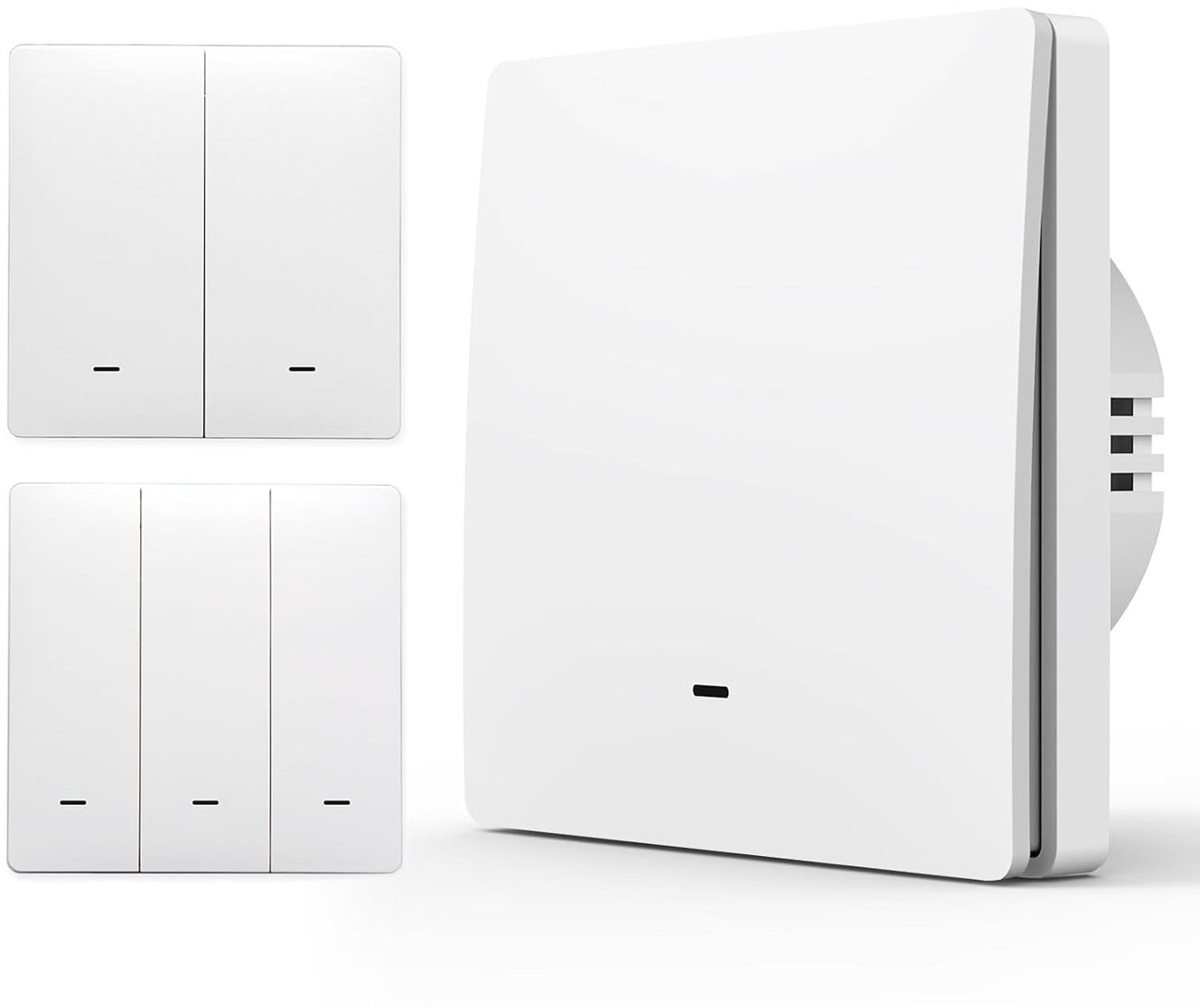 Draadloze Wandzender met Zigbee 3.0, APP Bediening, Spraakbesturing en Timerfunctie voor Slimme Verlichting, Compatibel met Alexa en Tuya