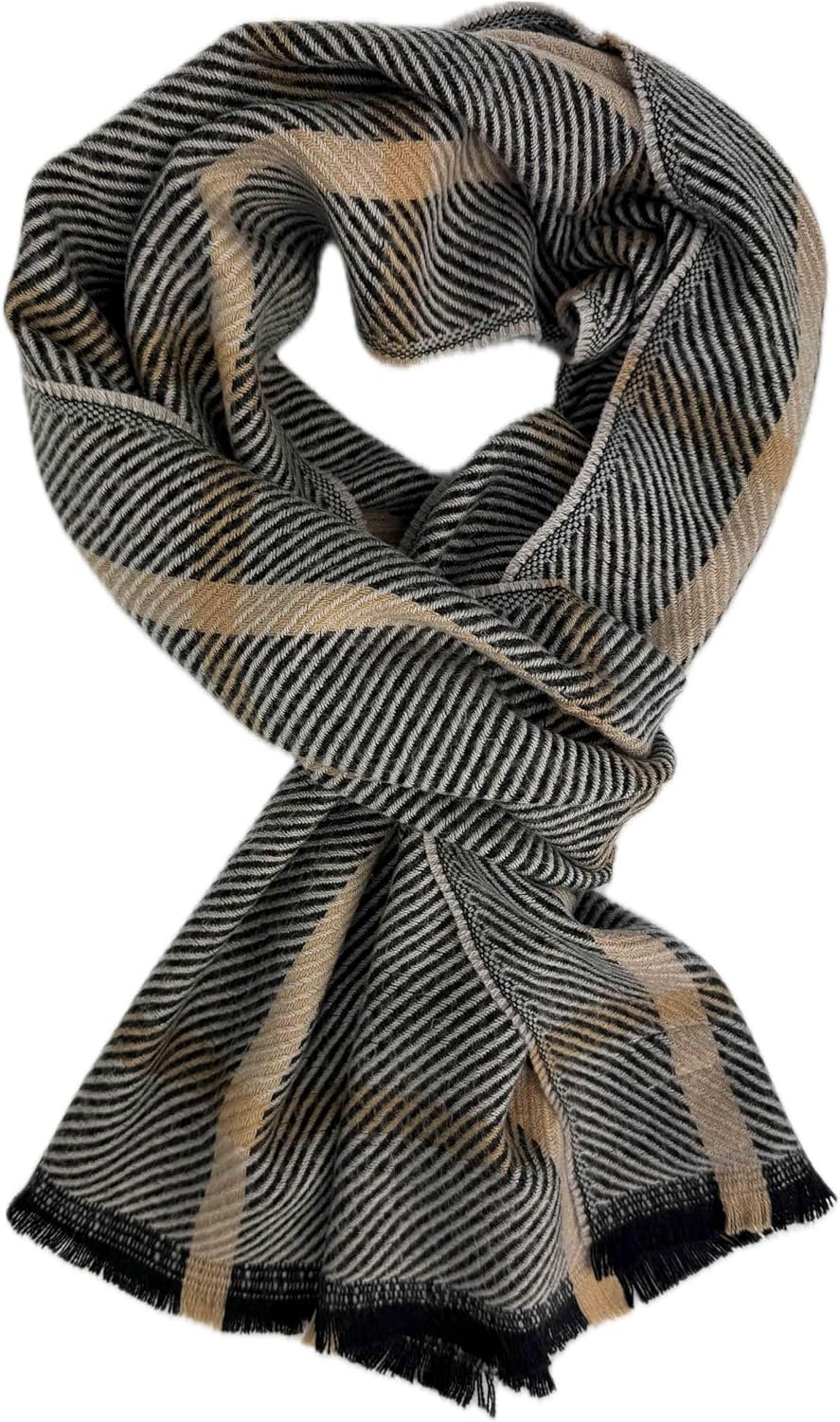 Donszachte Merinowollen Sjaal Heren - Warm & Comfortabel - Beige