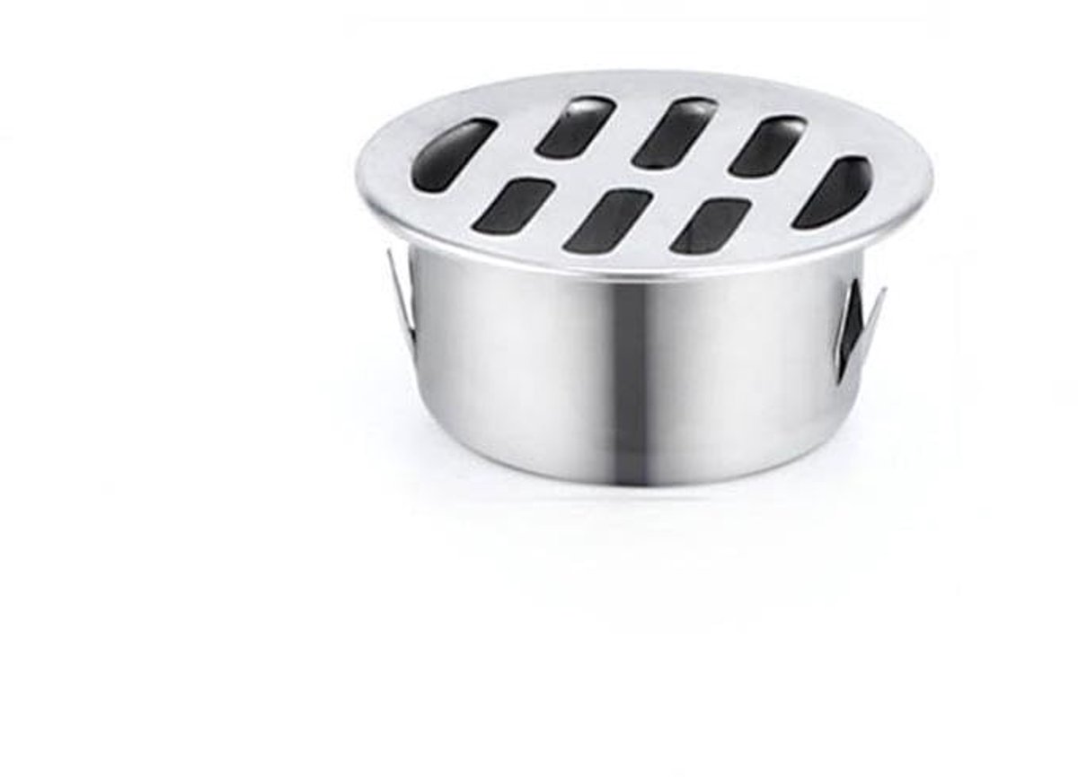 RVS Ronde Vloerafvoer - Met druppelrooster en anti-verstoppingsfilter - voor Balkon, Terras, Tuin en Dak - Ø 50 mm