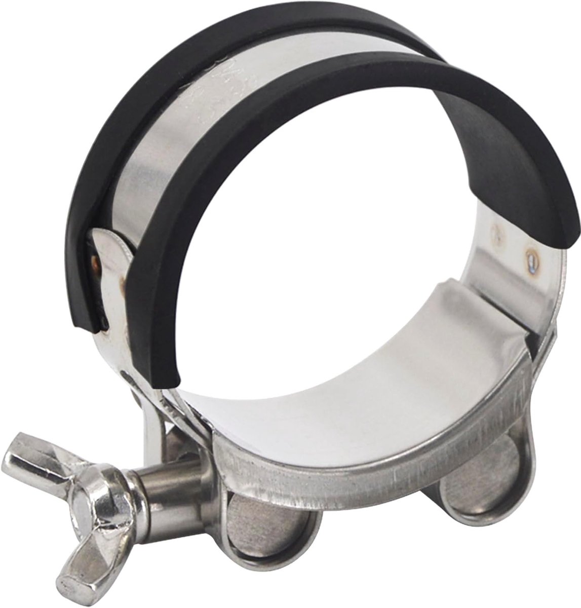 Zware T-bout Slangklem van 201-213mm met Vleugelbout en Rubberstrip - Roestvrijstaal, Duurzaam en Verstelbaar