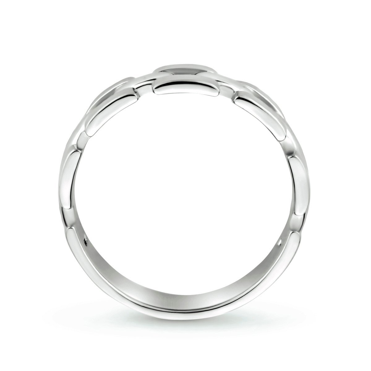 Gerhodineerd Zilver Ring Schakel 1334001