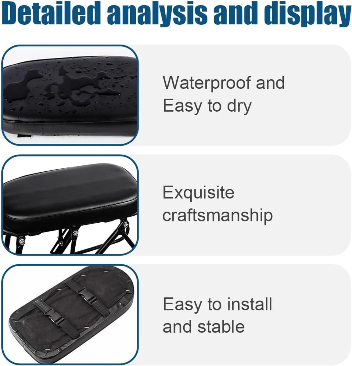 Comfortabele Fietszadel van PU Leer - Ergonomisch en Waterdicht Fietszadel met Hoge Elasticiteit en Zachte Vulling voor Optimale Ritervaring