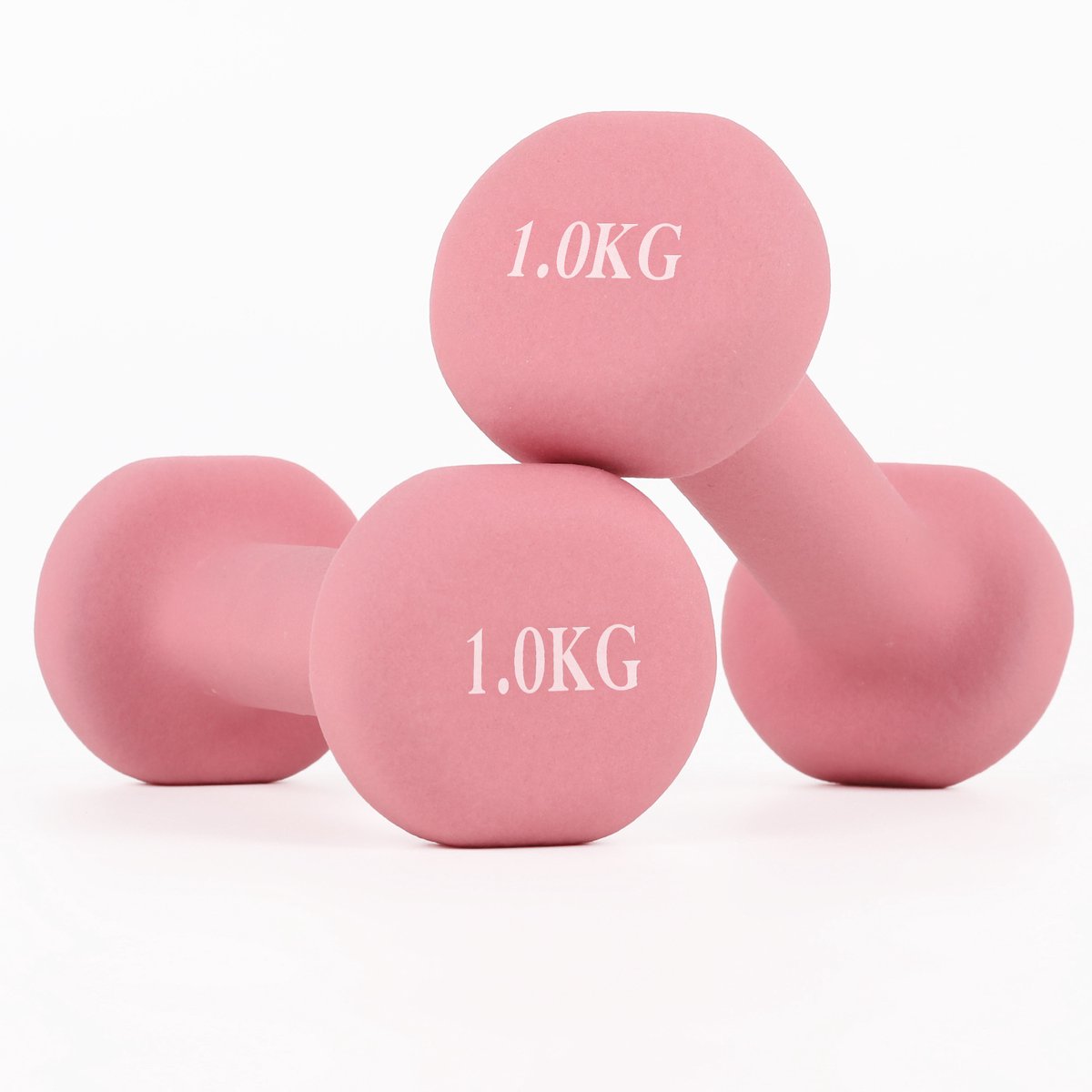 Dumbbellset - Halterset - 2 x 1 kg - Antislip Coating - Gietijzeren Kern - Voor Krachttraining, Fitness en Thuisworkout