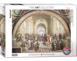 Eurographics - De School van Athene (Scuola di Atene) - Raffaello Sanzio - 1000 stukjes 68×48cm (b×h) - Fine Art Legpuzzel