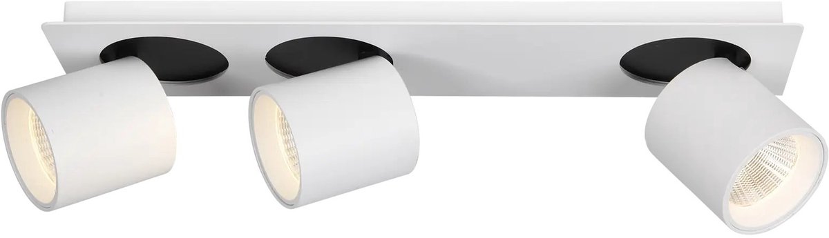 Oyo LED plafondspot 3-lichts wit, aluminium, 620 lumen, 2700K warm wit licht, IP40, draaibare koppen