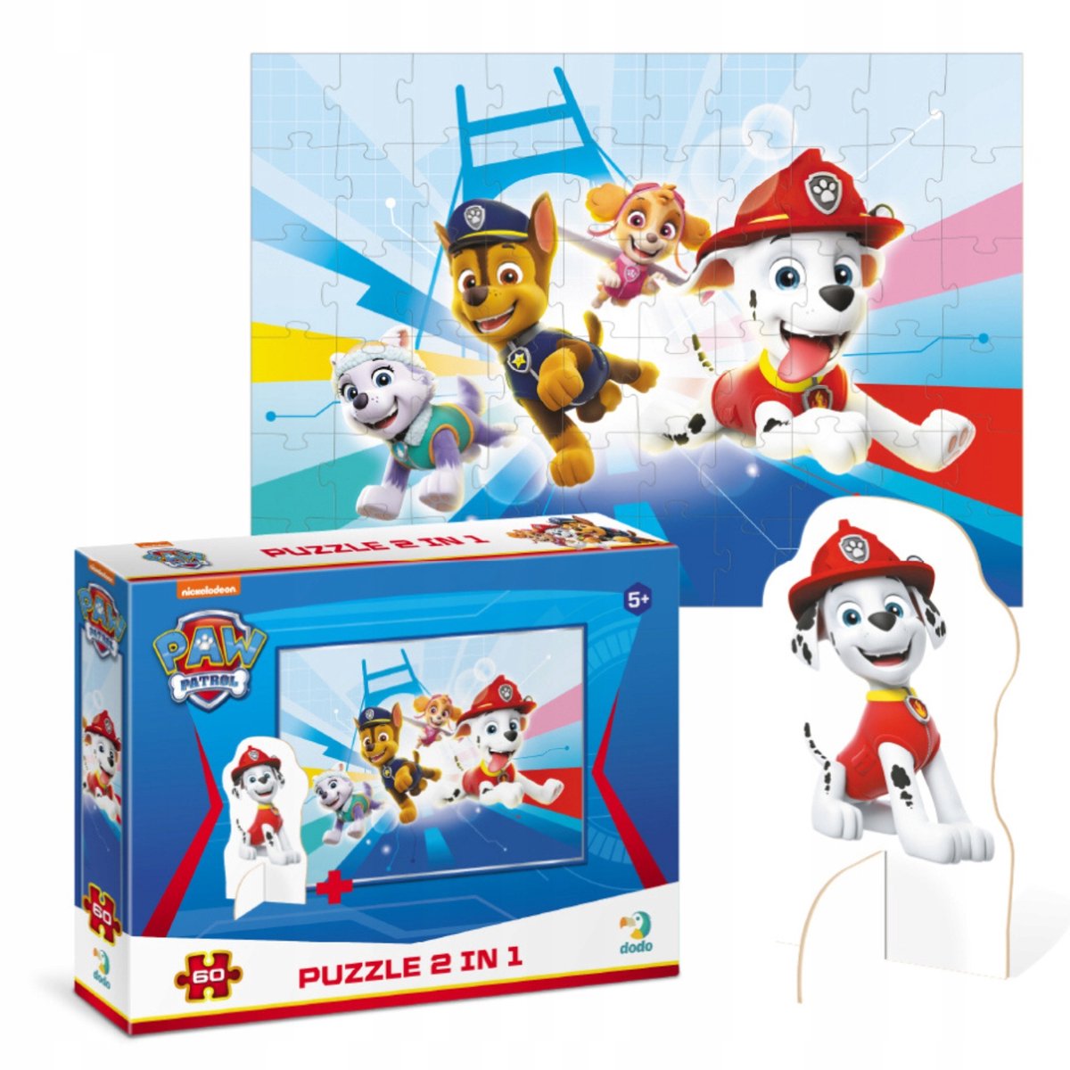 Merkloos 60-delige Puzzel met Figuur - Kinderpuzzel 5+