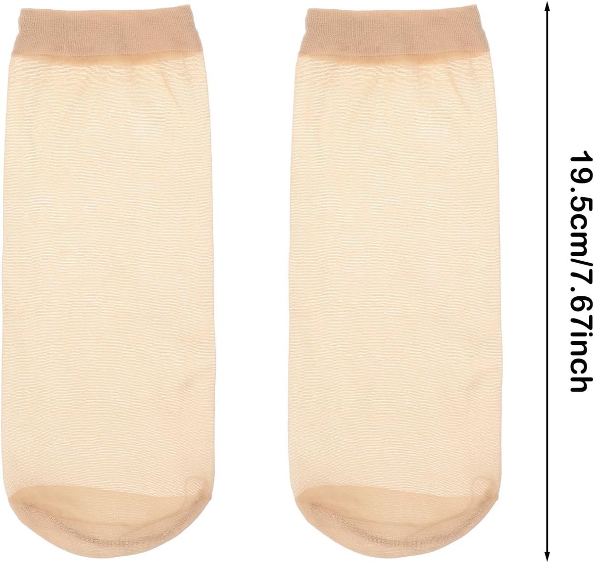 Korte Zijdeachtige Kousen 10 Paar Duidelijke Mode Crystal Nylon Kousen met Kant, Ultra Dun en Ademend Design