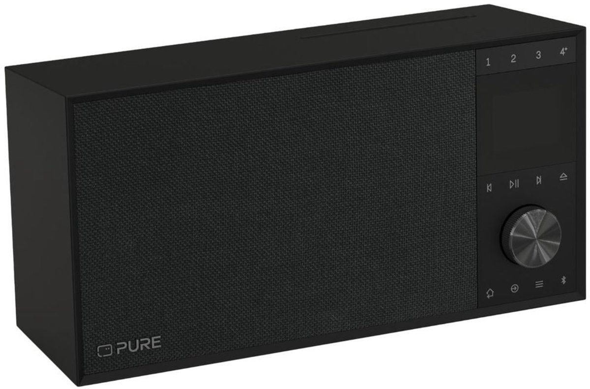 Pure Evoke Home II - Jouw prachtig vormgegeven alles-in-één muzieksysteem met cd-speler, Zwart
