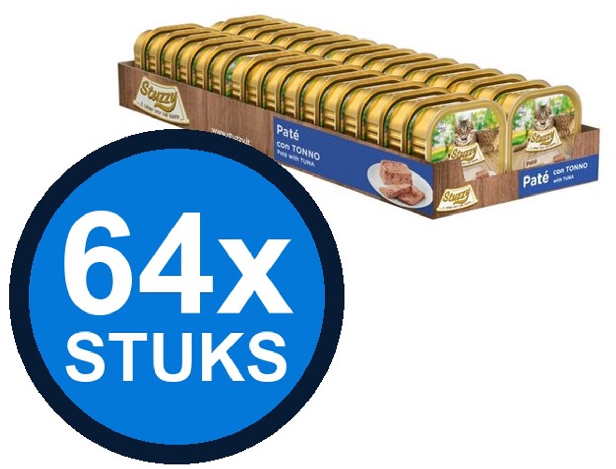 64x Stuzzy - Kat Paté Tonijn - Kattenvoer Natvoer - 100g