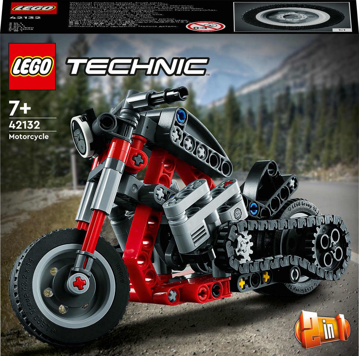 Bol.com LEGO® Technic Motor 42132 modelbouwset; verras kinderen met dit motormodel; 2-in-1 speelgoed voor kinderen vanaf 7 jaar ... aanbieding