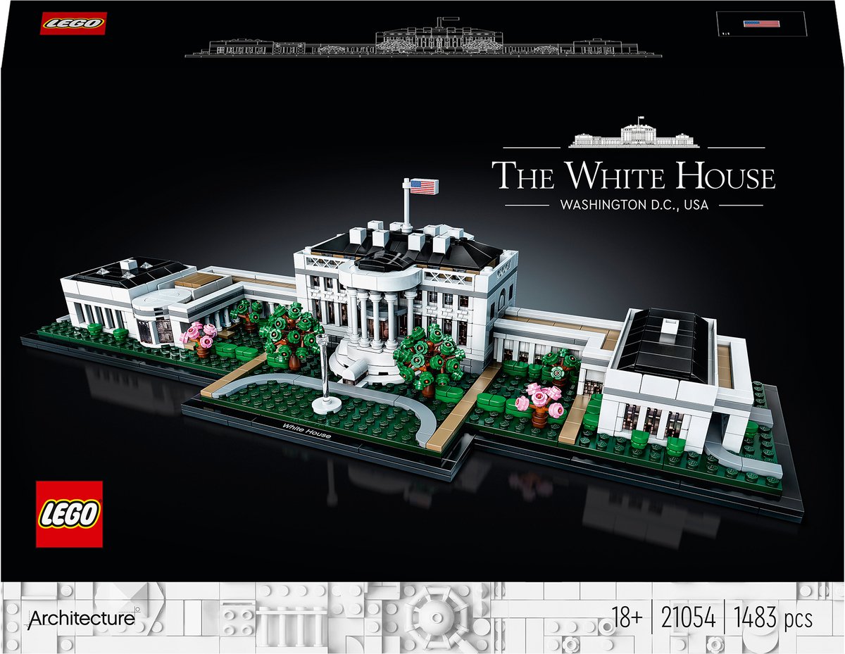 Bol.com LEGO 21054 Architecture Het Witte Huis Model, Landmark Collection voor Volwassenen, Cadeautip voor verzamelaars, Origine... aanbieding