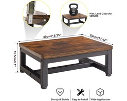 Douchebank bamboe - Rustiek Bruin - One Step Stool - Houten Opstapkruk voor Volwassenen en Kinderen