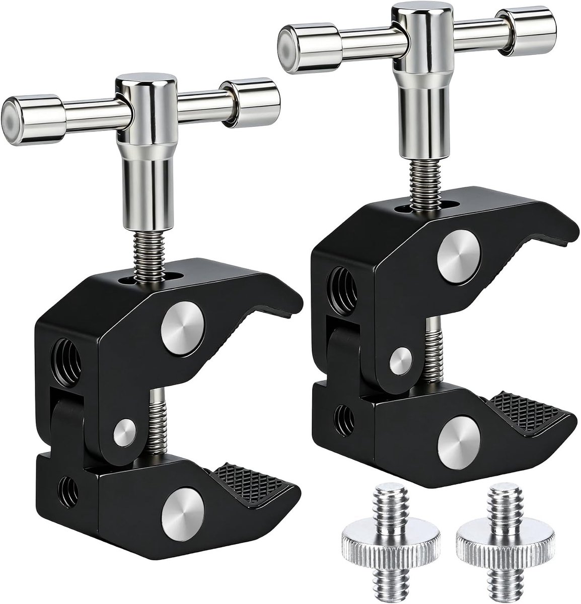 Magic arm klem - Zwart - Universeel Statiefklem met 1/4 Schroefdraad - Aluminiumlegering voor Camera's en Verlichting