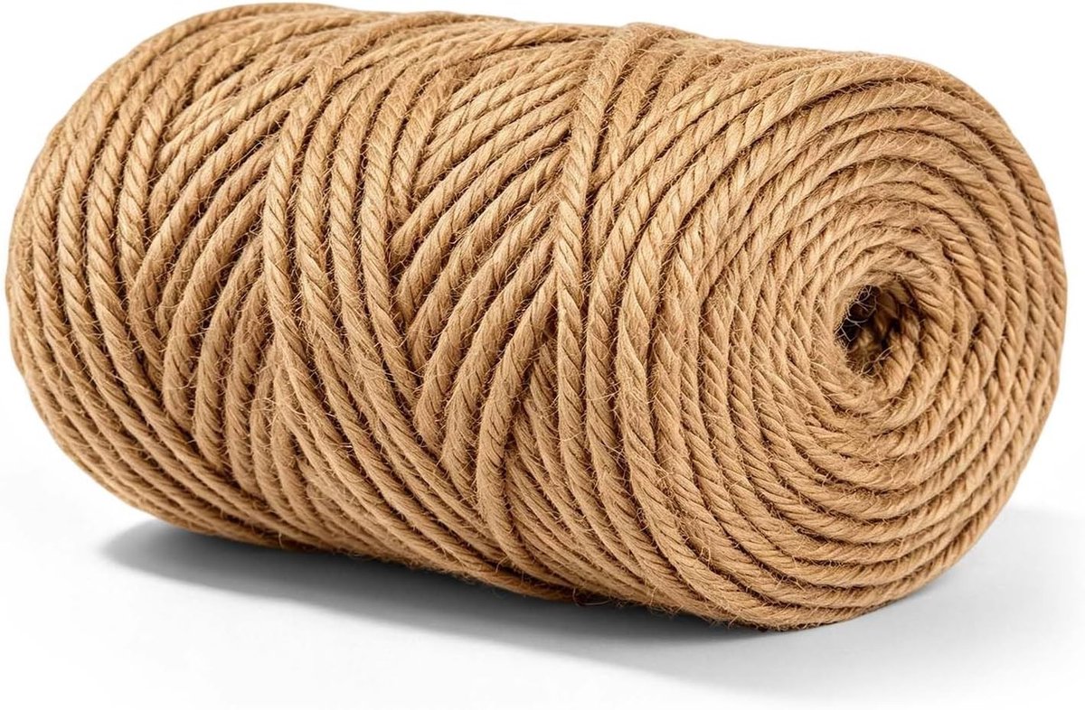 Jute Touw 5 mm 30 m Natuurlijke Sisal Touw voor Krabpalen, Tuinprojecten en Plantenbinders