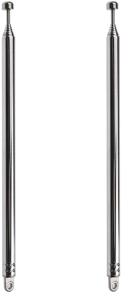 Dailygoody - Telescopische Antenne - Vervangingsantenne - Zilver - FM-antenne