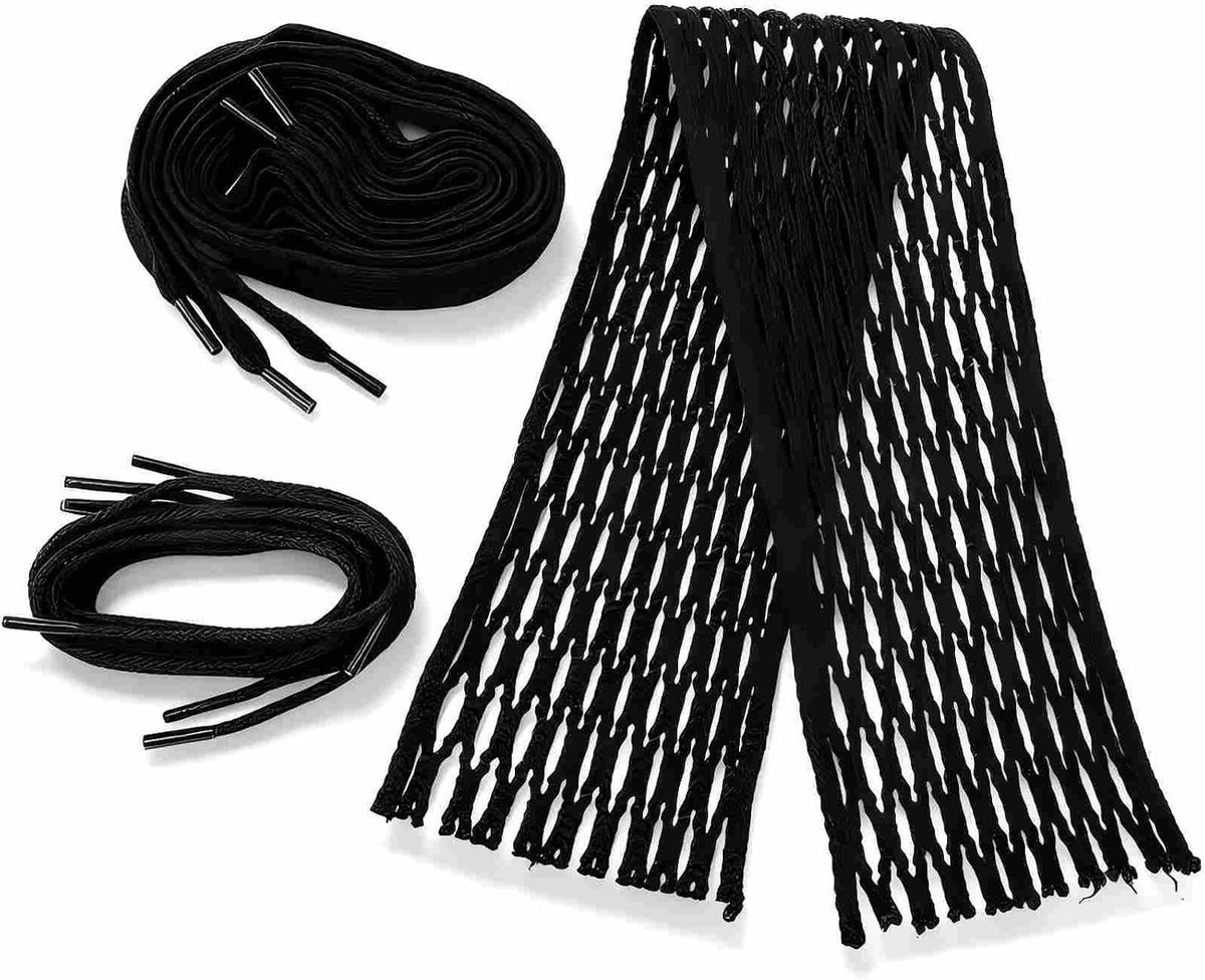 Duurzaam Nylon Lacrosse Mesh String voor Verbeterde Spelprestaties, Inclusief Accessoires en Weerbestendige Kit