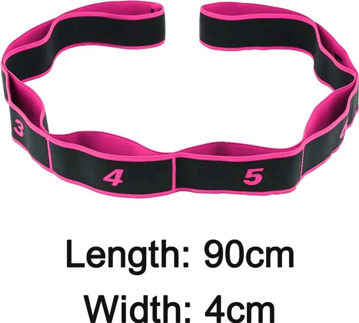 Multisegment elastische sportriem, yoga-stretchriem, elastische stretchband, yoga-stretchband, fitnesstraining