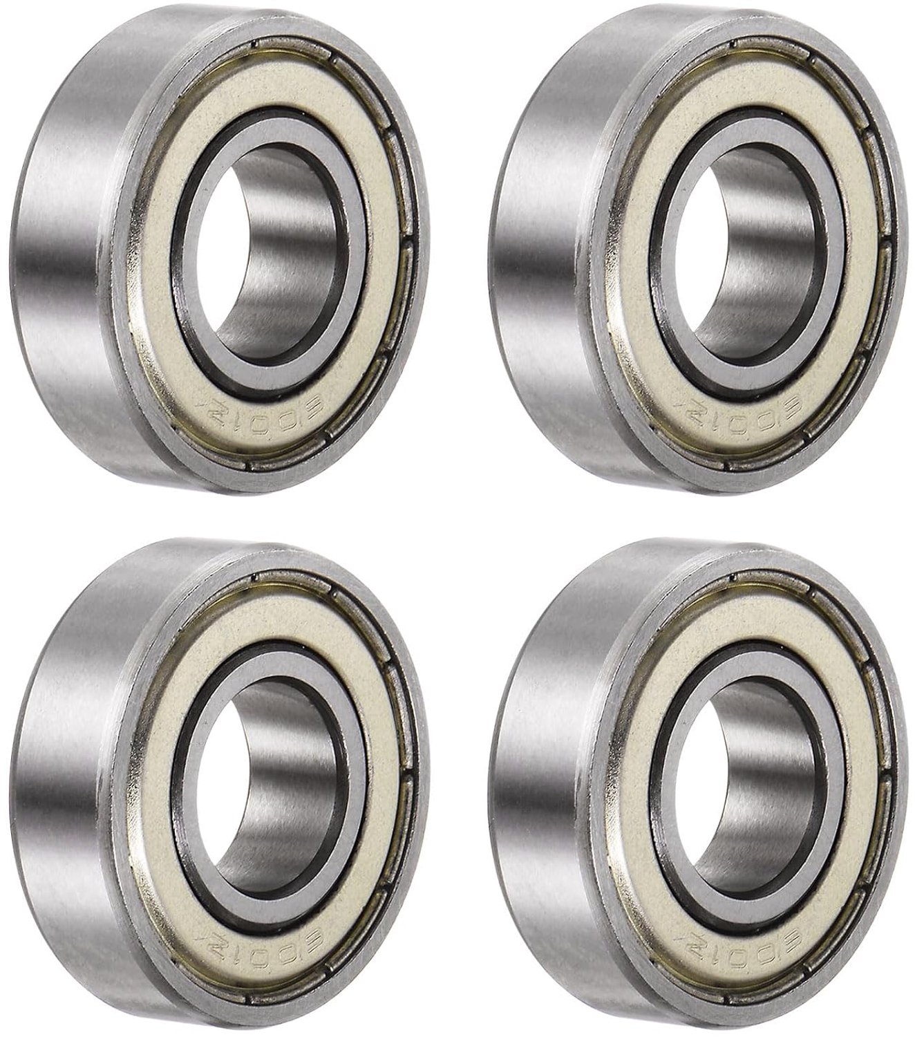 Kogellagers 12 x 28 x 8 mm chroomstaal Z2 dubbel beschermd ideaal voor skateboard 4 stuks ServiceTopper
