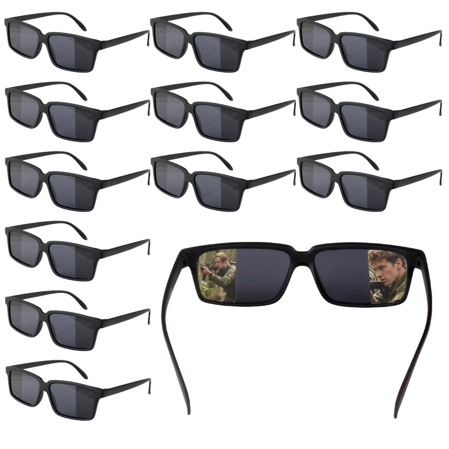 Set van 12 Baby Spy Zonnebrillen voor Feesten en Spelletjes