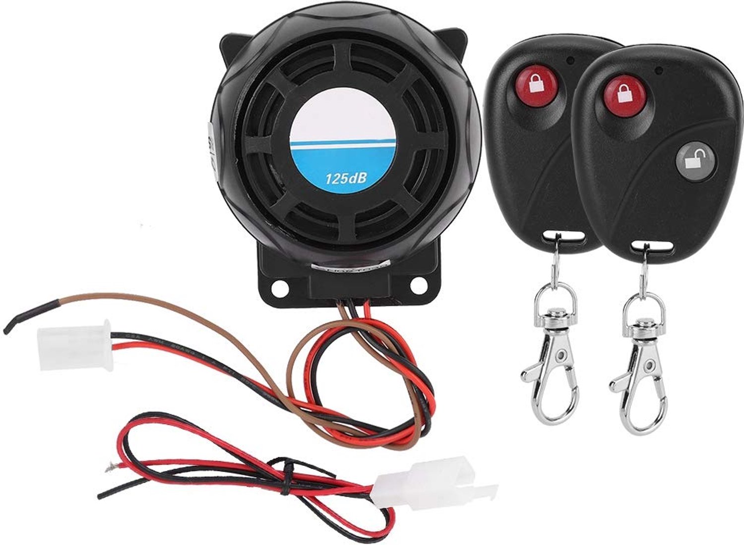 Motoralarm 105-125dB - Anti-diefstal Beveiligingssysteem - Afstandsbediening - Alarmhoorn - Kunststof/Metaal - Verstelbare Werkspanning 9-16V - Motorfietsbeveiligingssysteem