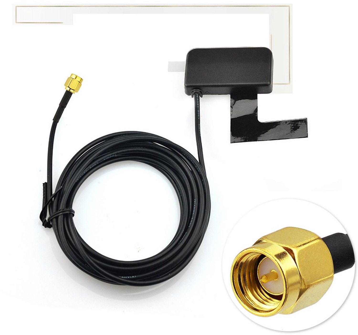DAB Auto Antenne met SMA Adapter en 3m Coaxkabel