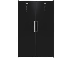 Gorenje R 619 DABK6 koelkast / 185 cm / invertercompressor / CrispZone met vochtigheidsregelaar / AdaptTech / convectiekoelsysteem / snelle koelfunctie / koelkast 398 l / EEK C / zwart [ Energieklasse D ]