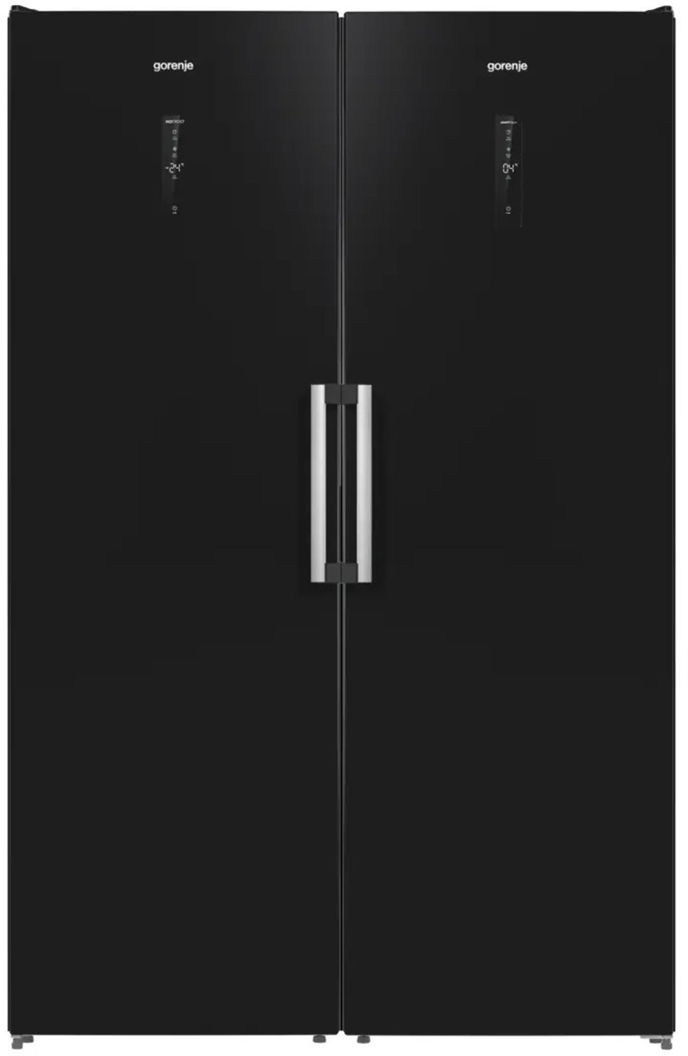Gorenje R 619 DABK6 koelkast / 185 cm / invertercompressor / CrispZone met vochtigheidsregelaar / AdaptTech / convectiekoelsysteem / snelle koelfunctie / koelkast 398 l / EEK C / zwart [ Energieklasse D ]
