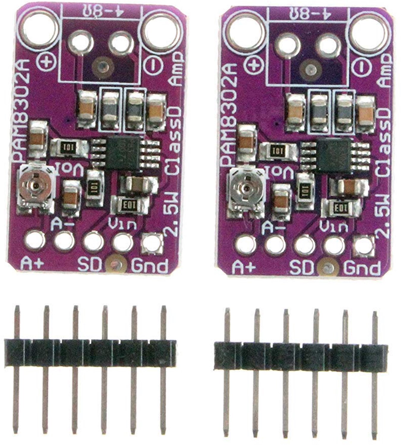 2 Stuks PAM8302 2.5W Klasse D Audio Versterker Ontwikkelbord