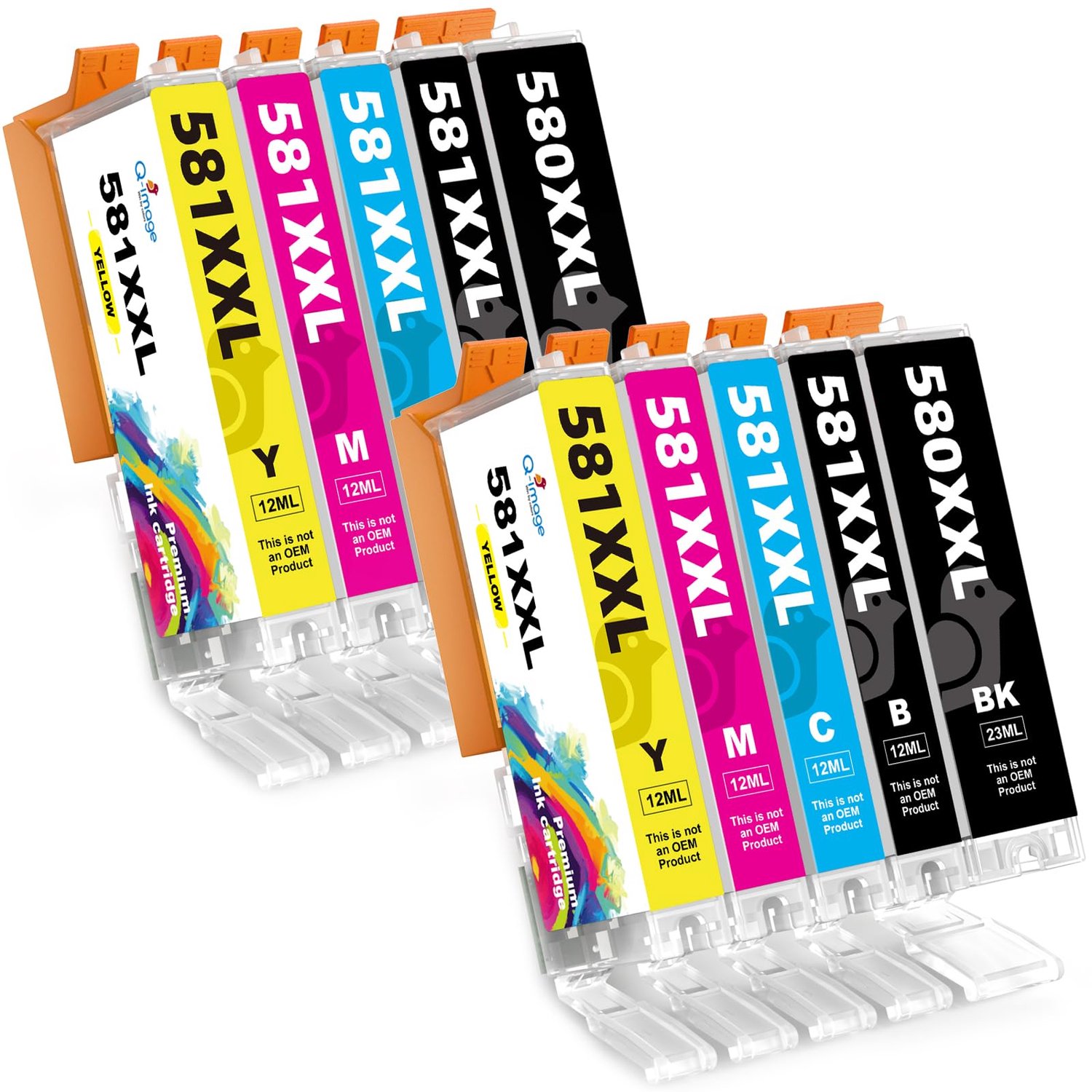 Set van 10 Inktcartridges Compatibel met Canon Printers