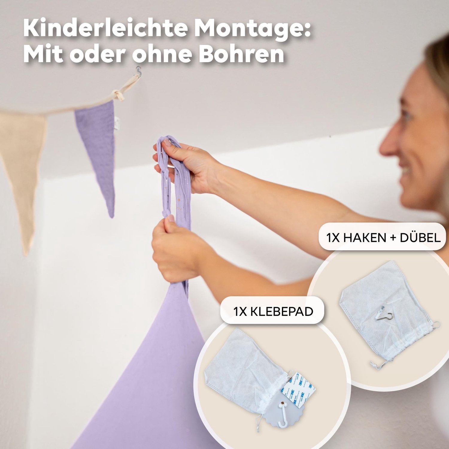 Kinderkamer Hangend Luifel van 100% Katoen Muslin