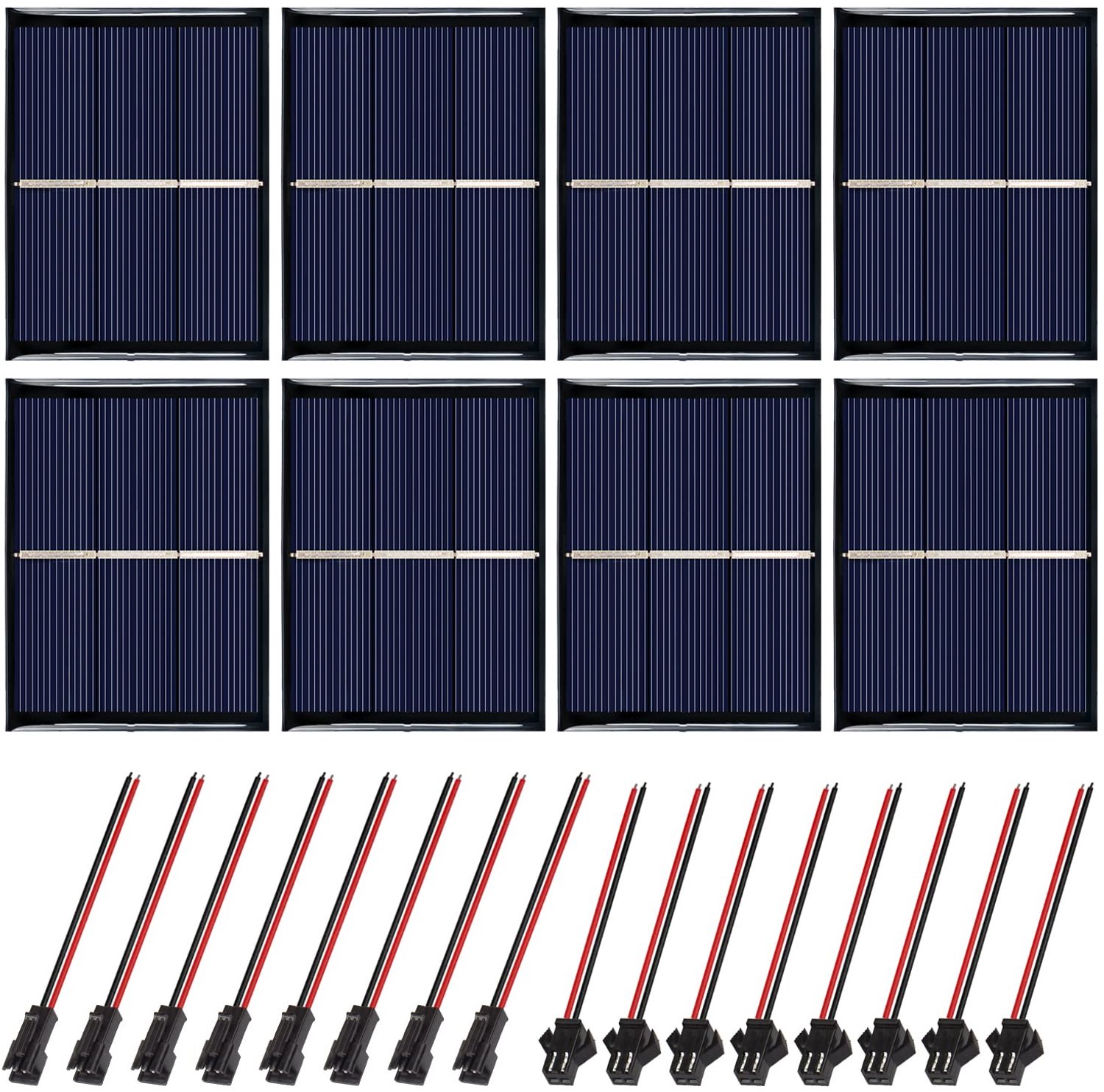 Mini Zonnepanelen 1.5V 0.65W voor DIY Projecten (8 Stuks)