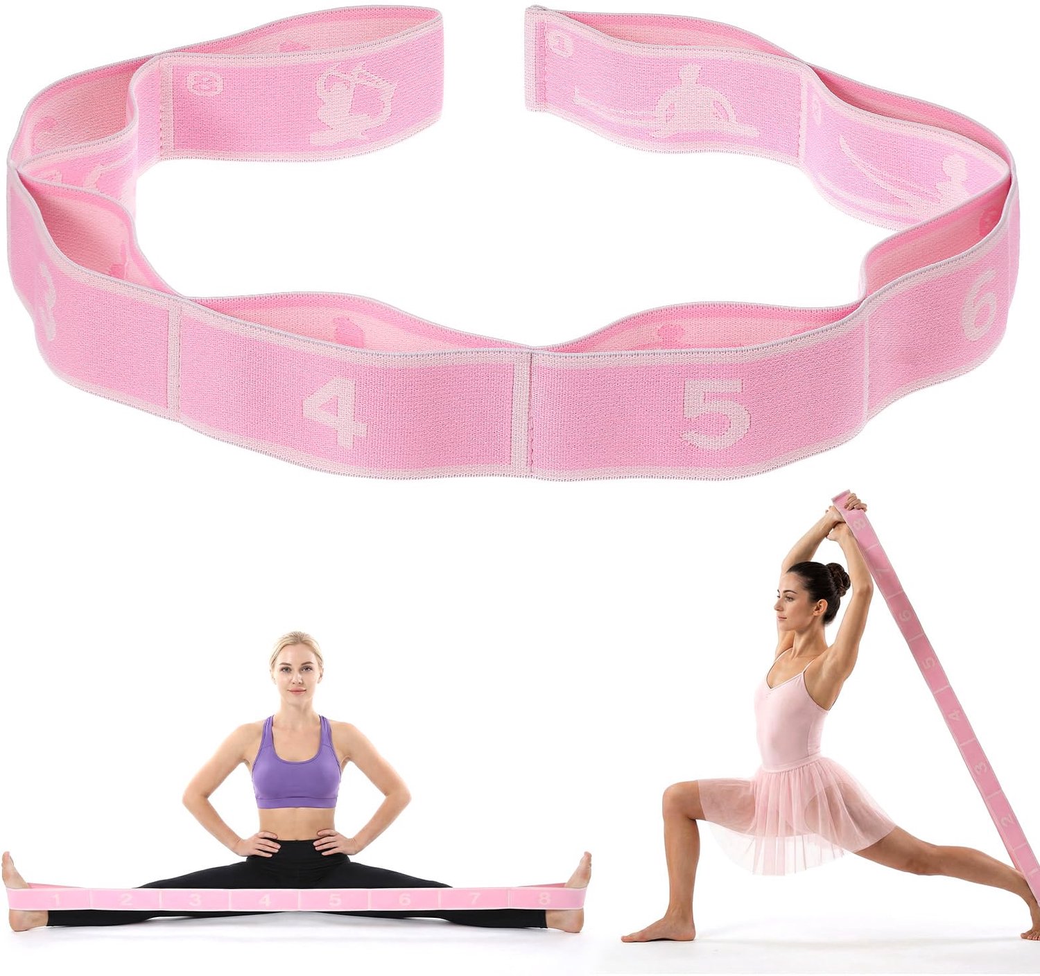 Yoga-Stretchband met 8 Lussen voor Fitness