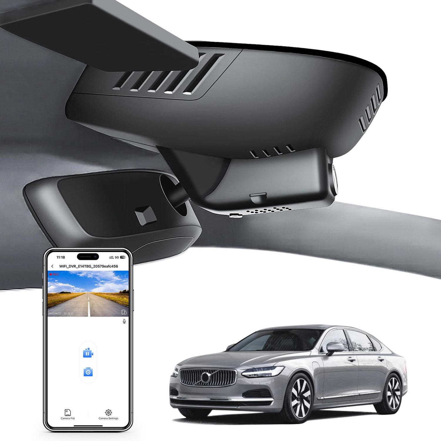 4K UHD Dashcam voor Volvo S90 en V90