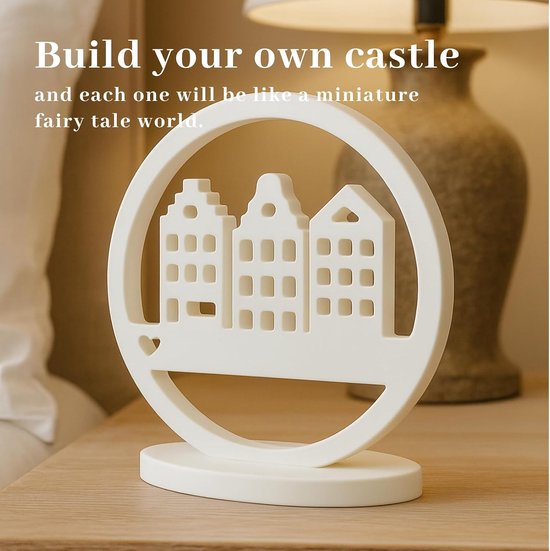 Mal voor huis, rond, gietvormen, siliconen huis, siliconen vormen, gietvormen, hittebestendig, herbruikbaar, ideaal voor woondecoratie en handwerk, cadeau voor doe-het-zelvers — afbeelding 4