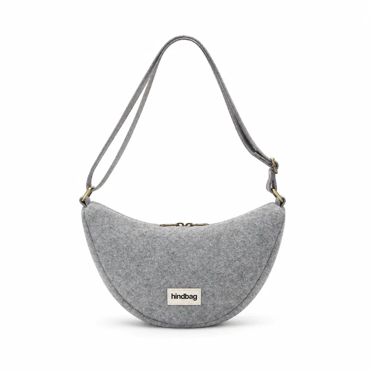 Hindbag heuptas Andrea wol-look grijs