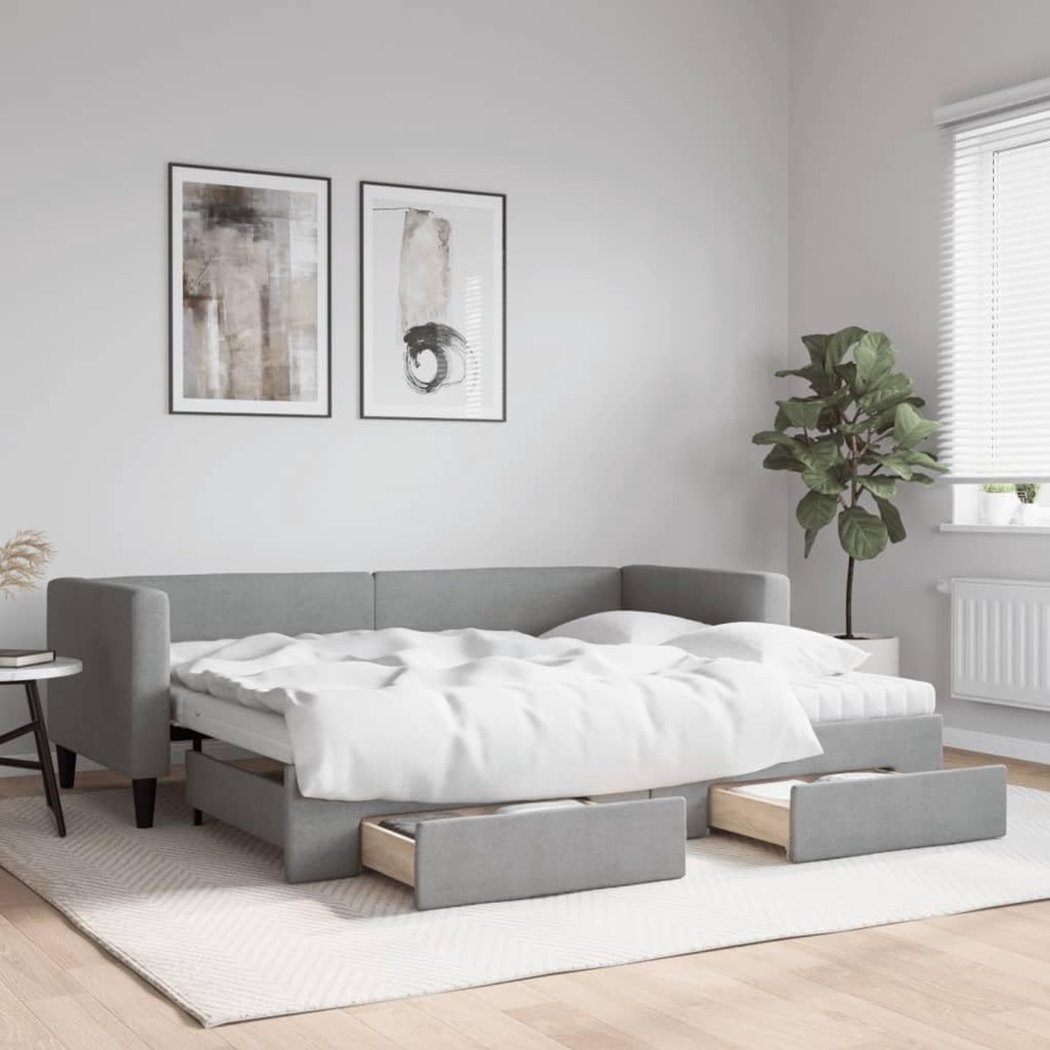 Bed met laden, lichtgrijs 80 x 200 cm, Cornice da letto per soggiorno Struttura del letto dell'hotel Telaio per Camera da letto Adatto per Camera da letto