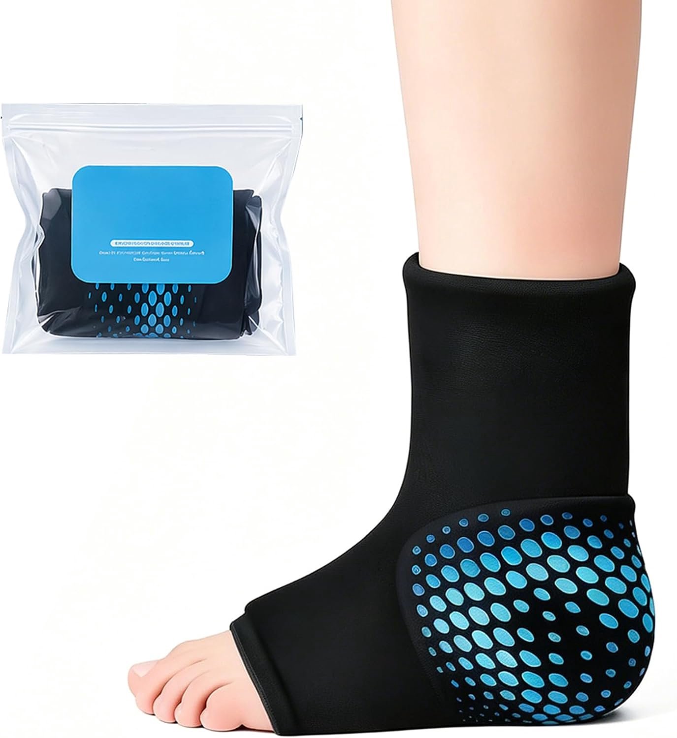Voet, koelpads enkelgewricht, herbruikbaar gelkompres voor koude- en warmtetherapie, koelbandage enkels enkelgewricht, ideaal bij verstuikingen, ligamenten