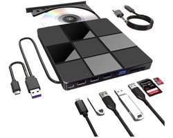 Externe Blu-raybrander - Optische drive - Dataopslag en archivering - 7-in-1 multifunctioneel - UHD 4K - Zwart