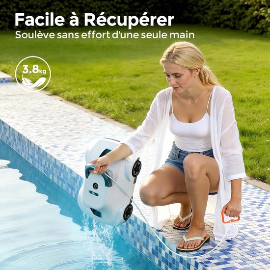 Draadloze zwembadstofzuiger, accu, zwembadrobot — afbeelding 5