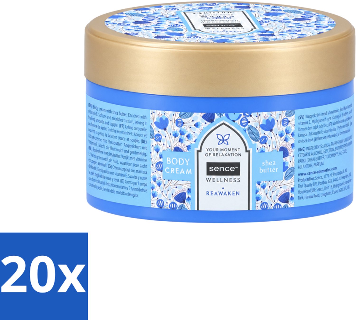 20 x Sence - Reawaken - Bodycrème - Wellness - 200 ml - Voordeelverpakking - 20 stuks