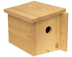 CJ Wildlife Systeem Nestkast - Aanbevolen door de Vogelbescherming Nederland - Rechts - 34mm - Nestkastje voor o.a. Koolmees, Boomklevers & Mussen - Houten Vogelhuisje