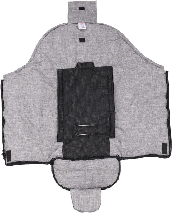 Voetenzak Winter voetenzak Buggy Lambskin voetenzak Baby Schelpen Wandelwagen kuipen en Zachte reiswiegen Gemaakt van Medisch Bont Wind en Waterafstotend (Lichtgrijs Melange) — afbeelding 3