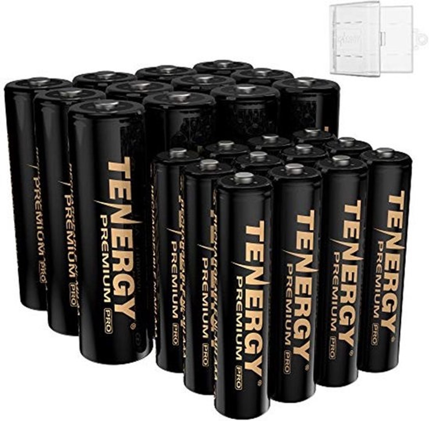 Oplaadbare batterijen - AA- en AAA-set - Apparaten van stroom voorzien - Hoge capaciteit - 24 stuks - Zwart