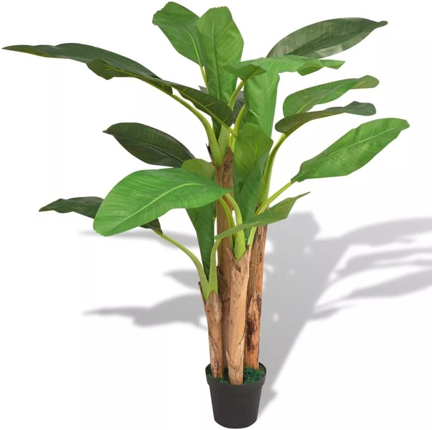 Kunstmatige bananenboom met bloempot, 175 cm, groen, kunstplant decoratie