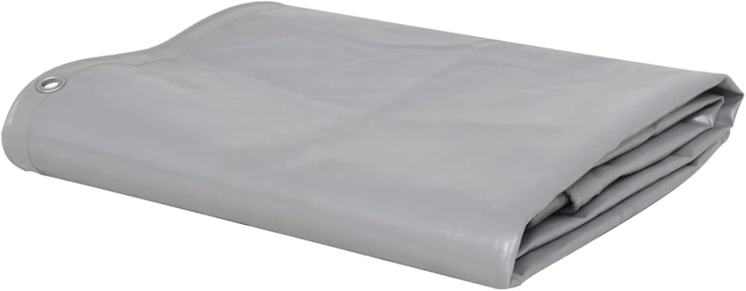 650 g/m² 6x8 m, grijs, waterdicht en UV-bestendig zeil, dekzeilen, huis- en tuinzeil (SPU:144893)